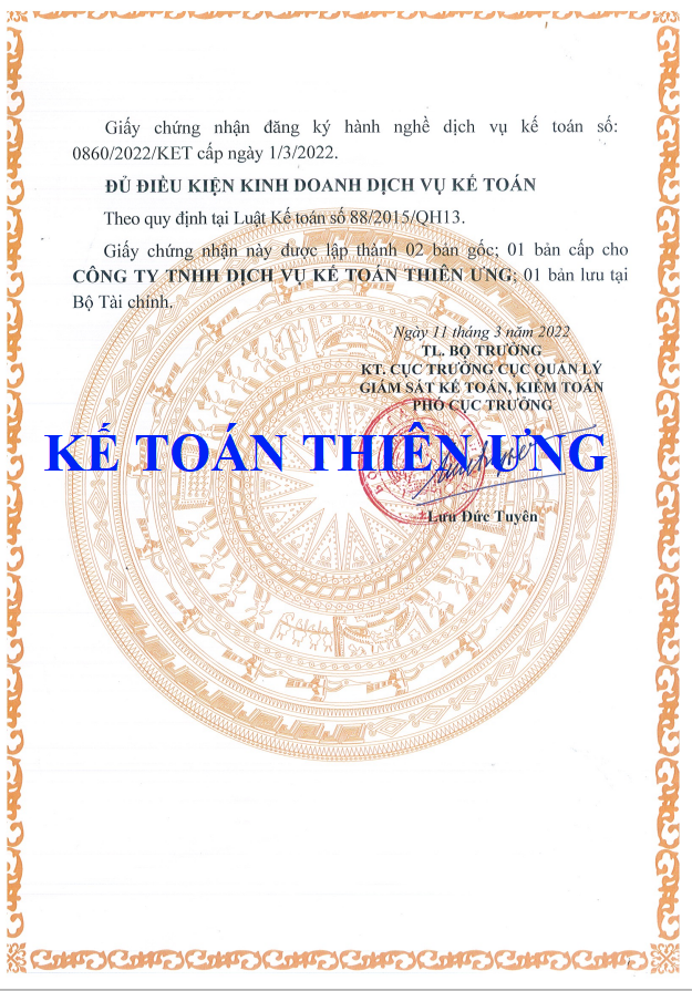 Giấy chứng nhận đủ điều kiện kinh doanh dịch vụ kế toán thuế Giấy chứng nhận đủ điều kiện kinh doanh dịch vụ kế toán thuế