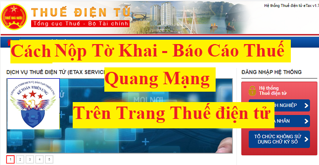 Cách nộp tờ khai thuế qua mạng