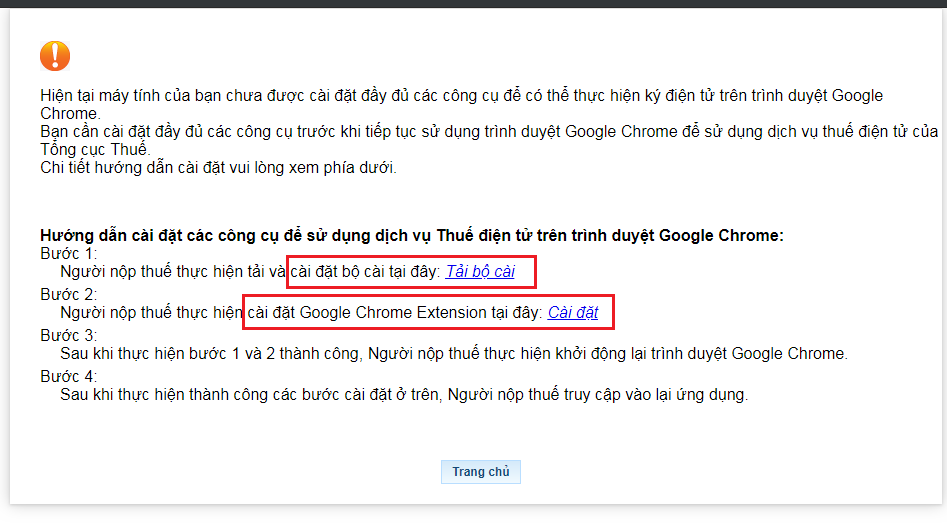 Cảnh báo khi đăng nhập lần đầu