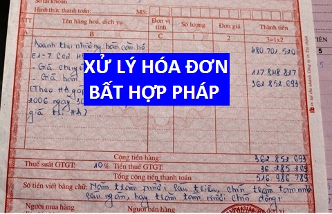 xử lý hóa đơn bất hợp pháp