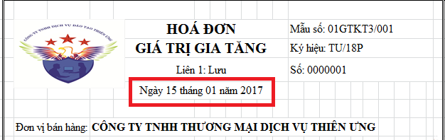 Hóa đơn lập trước ngày bắt đầu sử dụng