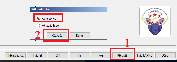 Kết xuất tờ khai thuế GTGT dạng XML để nộp qua mạng Kết xuất tờ khai thuế GTGT dạng XML để nộp qua mạng