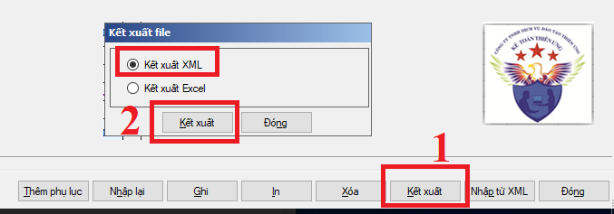 Kết xuất tờ khai thuế GTGT dạng XML để nộp qua mạng