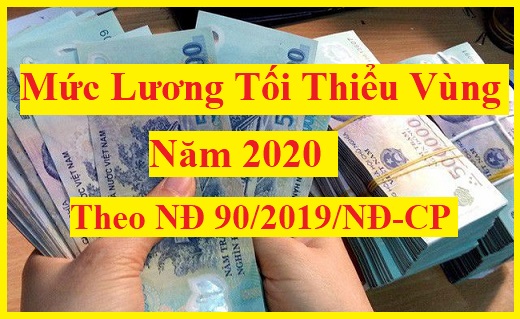 Mức lương tối thiểu vùng năm 2020