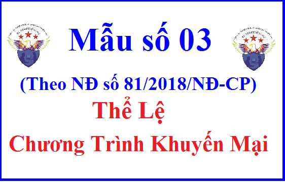 Mẫu 03 thể lệ chương trình khuyến mại