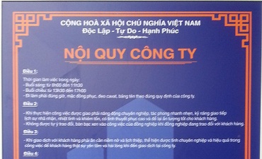 quy định về nội quy công ty