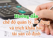 quy định trích khấu hao tscđ