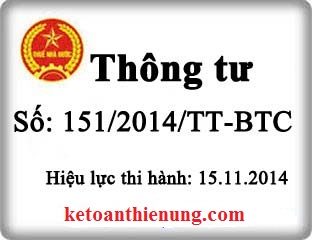 thông tư 151/2014