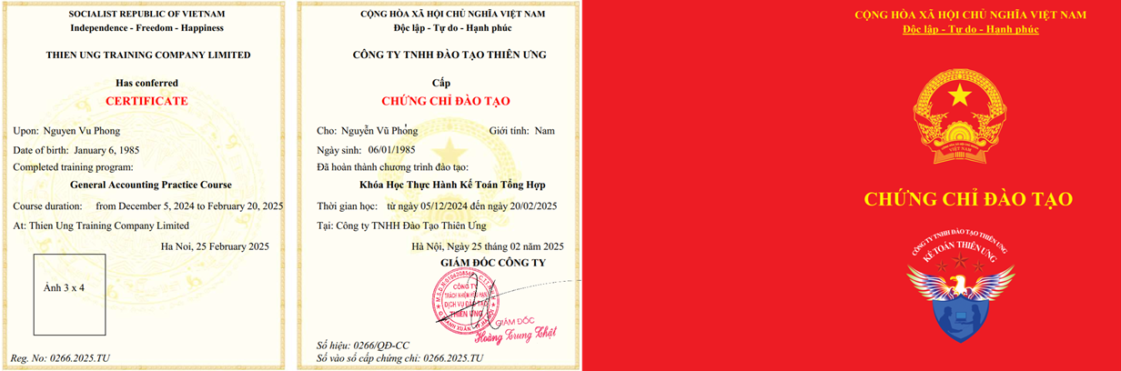 Mẫu chứng chỉ thực hành kế toán thực tế cấp sau khóa học Mẫu chứng chỉ thực hành kế toán thực tế cấp sau khóa học